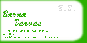 barna darvas business card